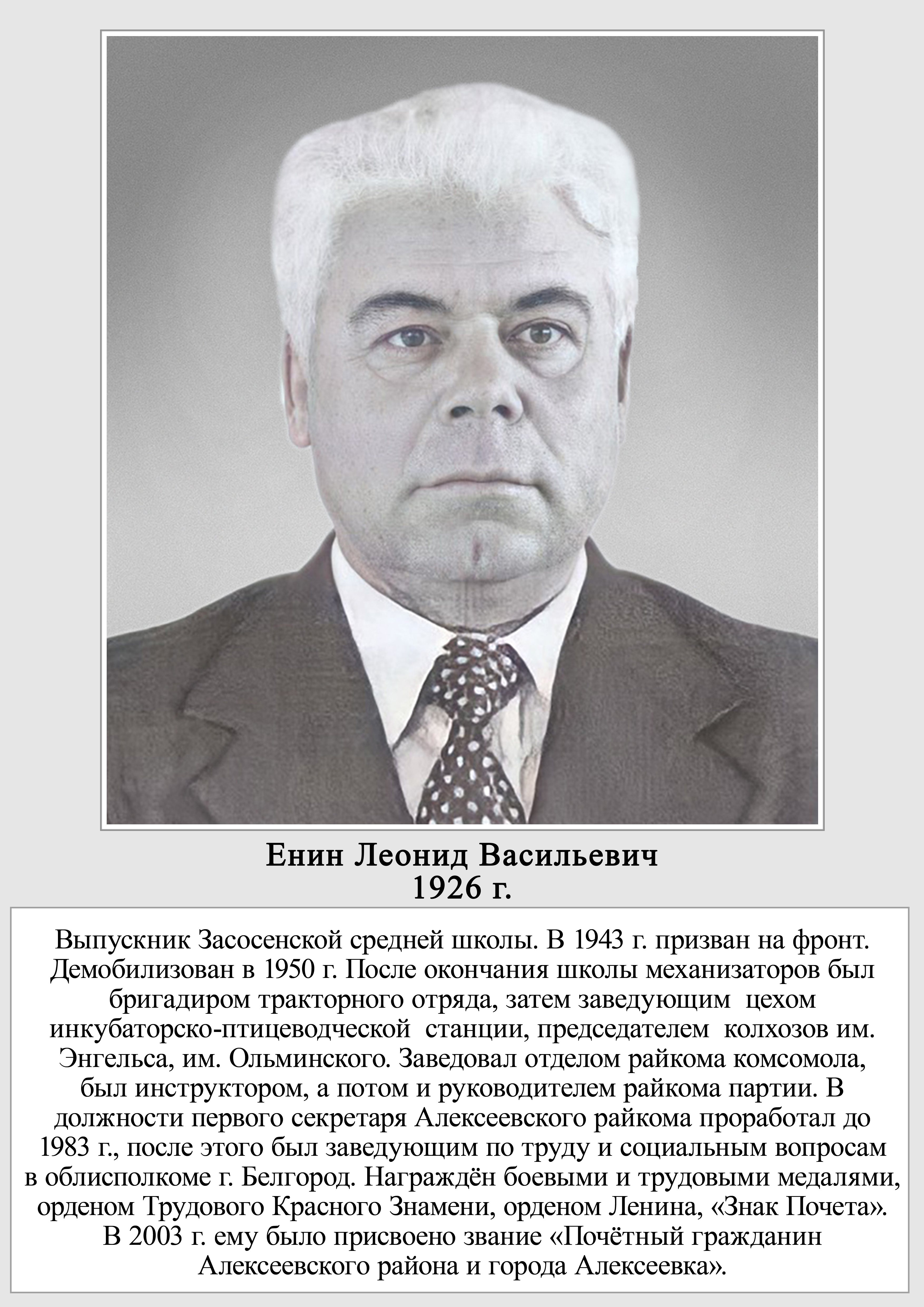 Енин Леонид Васильевич.