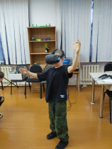В рамках проекта &quot;Точка роста&quot;, реализуемого в нашей школе, учащиеся младших классов познакомились с очками виртуальной реальности.